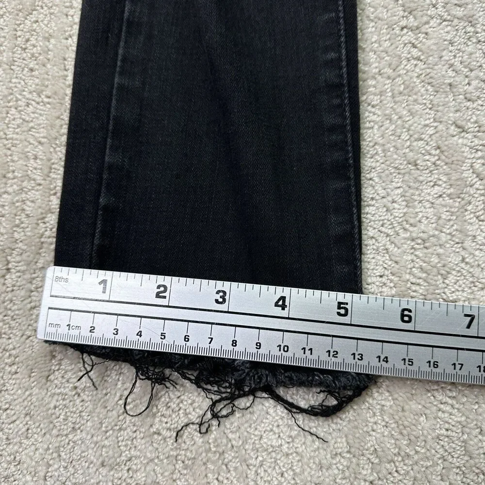Levis 711 Jeans Women Black Distressed Skinny Slim Mid-Rise Denim Pants Size 30 - Picture 7 of 12